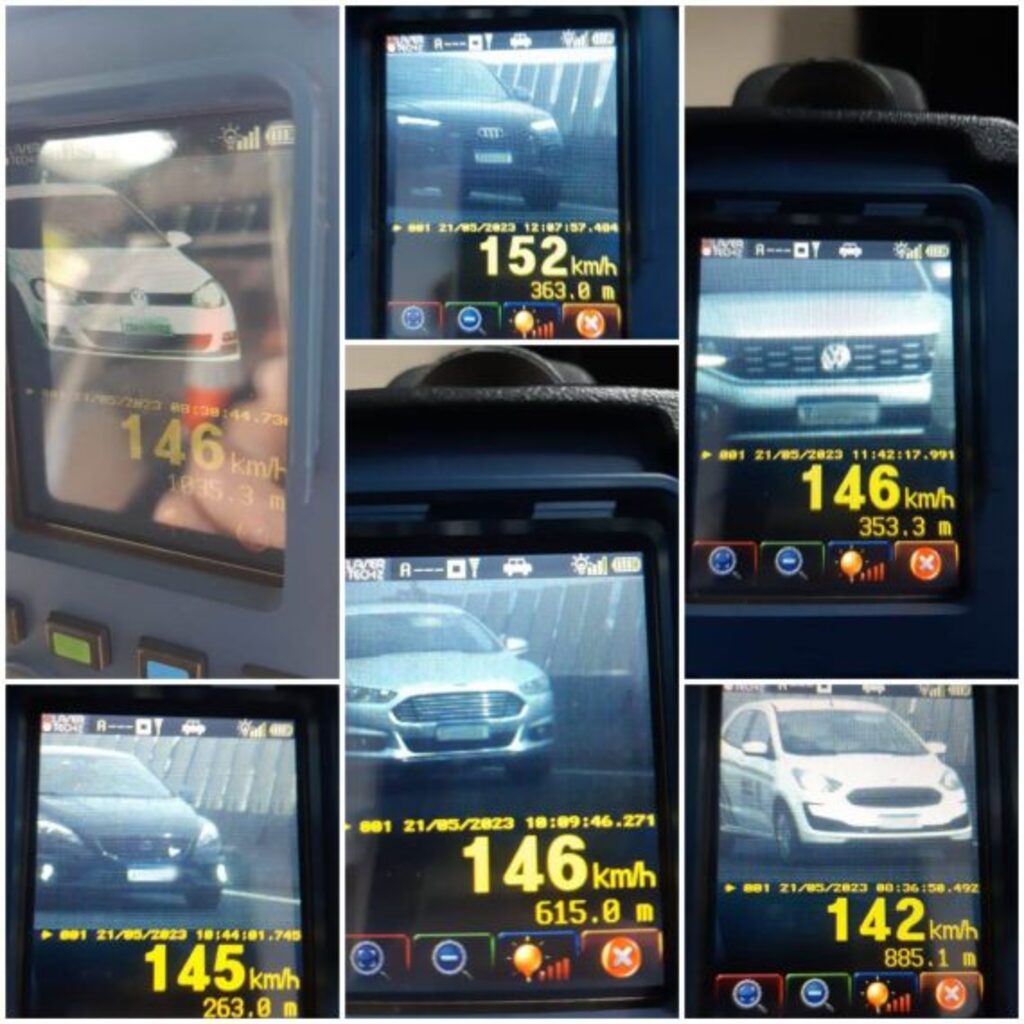 Mais de mil motoristas são flagrados pela PRF acima da velocidade máxima em SC