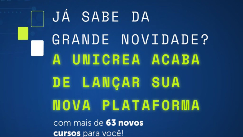 Unicrea lança nova plataforma: 63 cursos inéditos