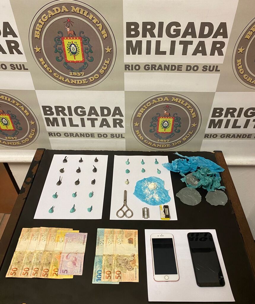 BRIGADA MILITAR IMPEDE CASAL DE DISTRIBUIR DROGAS EM TORRES