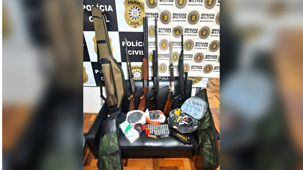 Polícia Civil apreende armas e munições dentro de residência em Restinga Sêca