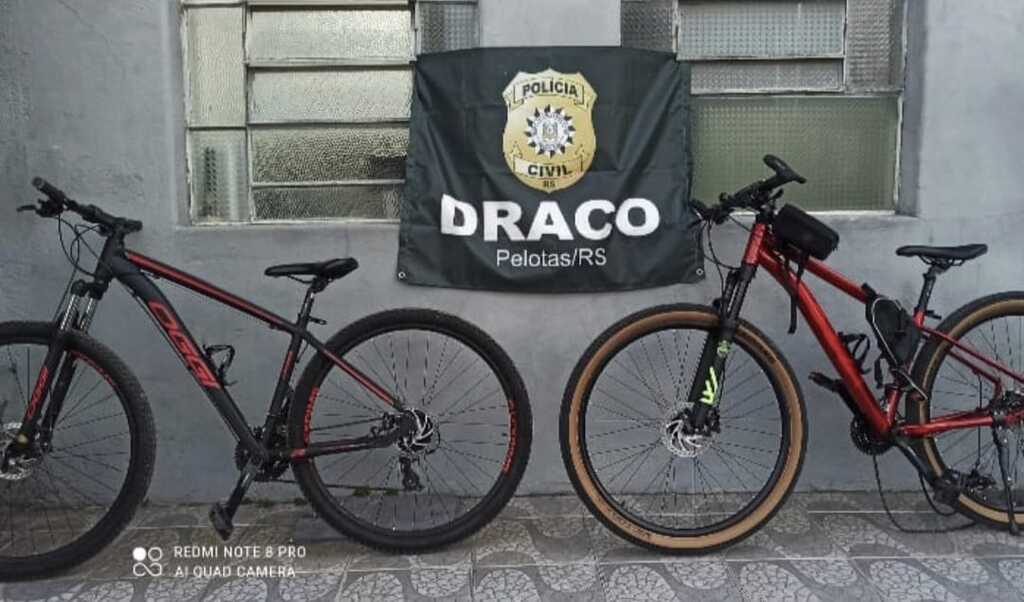 Divulgação Draco - As bicicletas já haviam sido vendidas a um receptador, que foi preso