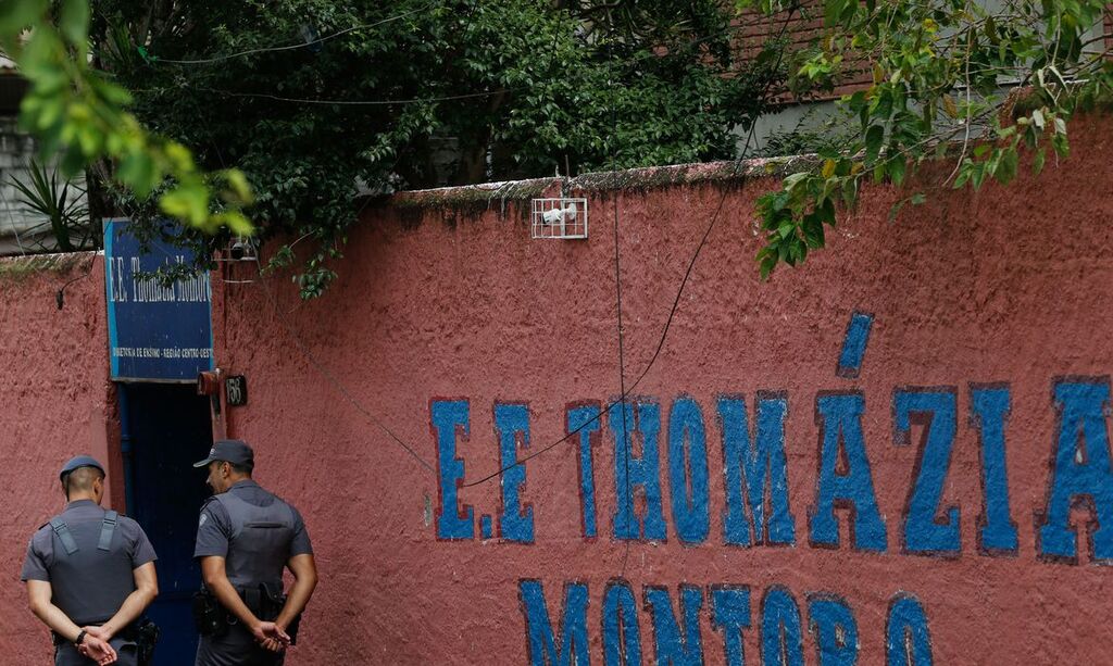  - São Paulo (SP), 27/03/2023 - Aluno ataca colegas e professoras à faca na Escola Estadual Thomázia Montoro, em Vila Sônia. Foto: Fernando Frazão/Agência Brasil