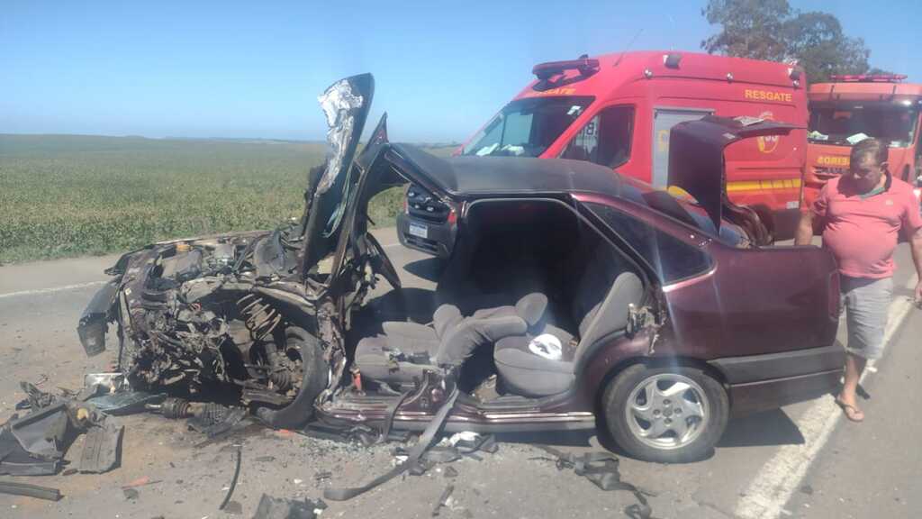 Motorista fica gravemente ferido em acidente na BR-158 em Júlio de Castilhos