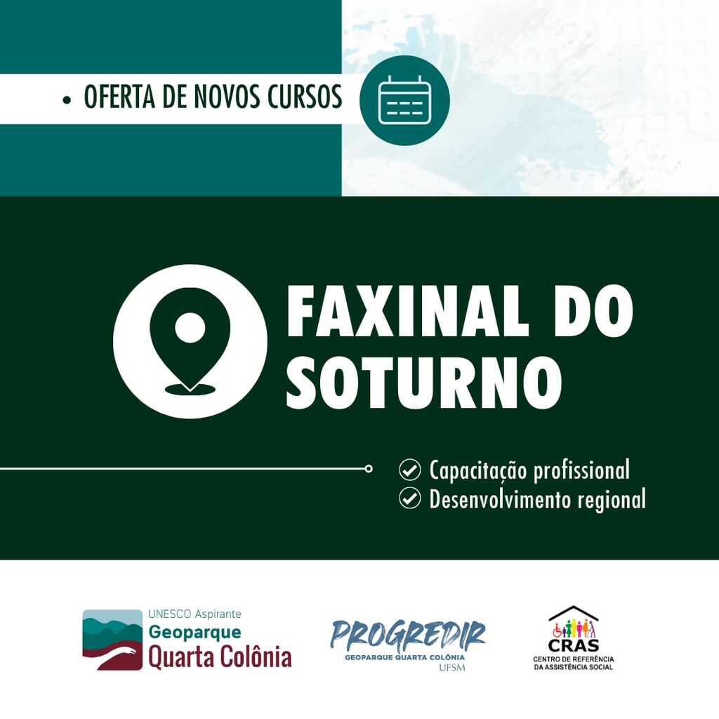 Cursos de capacitação profissional estão com inscrições abertas em Faxinal do Soturno