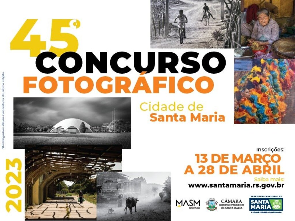 Estão abertas as inscrições para a 45ª edição do Concurso Fotográfico Cidade de Santa Maria