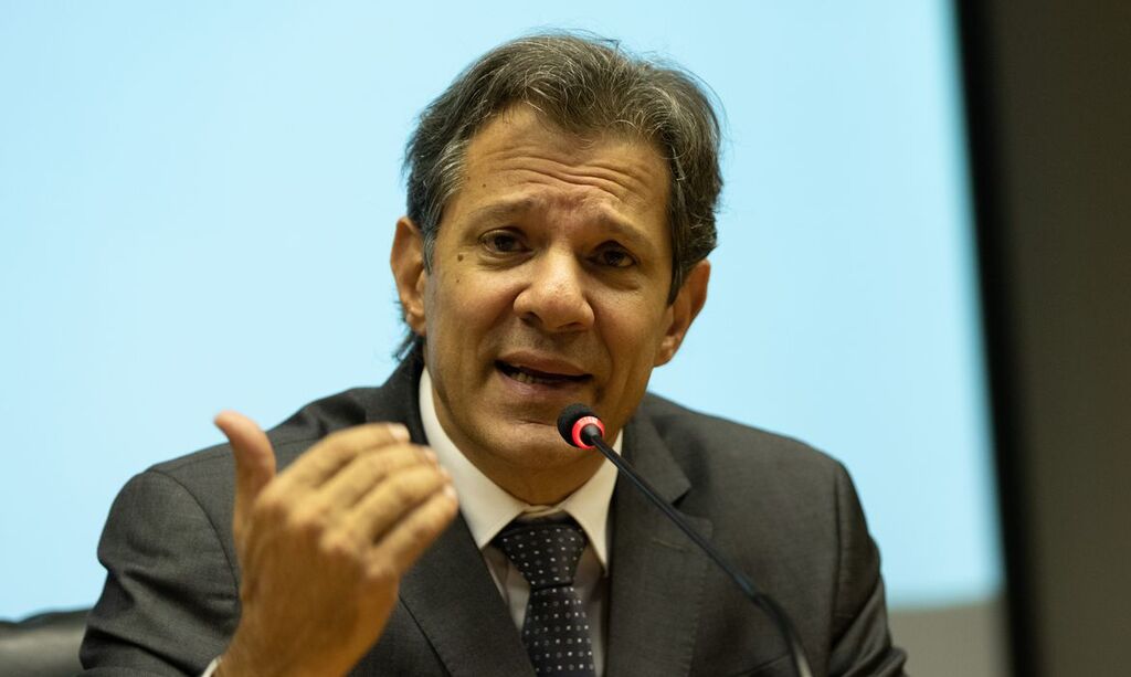 Fabio Rodrigues-Pozzebom/ Agência Brasil - Brasília (DF) 28/02/2023 O ministro da Fazenda, Fernando Haddad, durante coletiva sobre reonaração de combustíveis