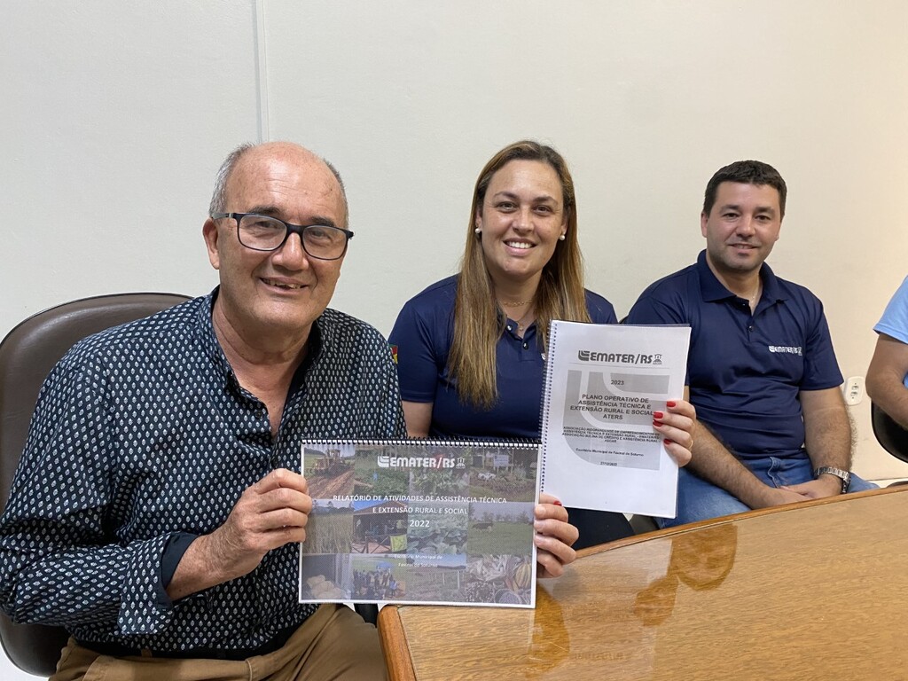 Emater/RS-Ascar entrega relatório anual e planejamento para 2023 em Faxinal do Soturno