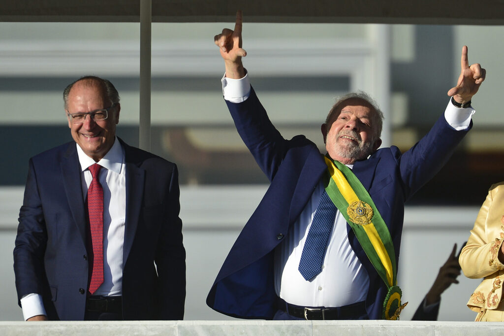 Marcelo Camargo/Agência Brasil - O presidente Luiz Inácio Lula da Silva durante cerimônia de posse, no Palácio do Planalto.