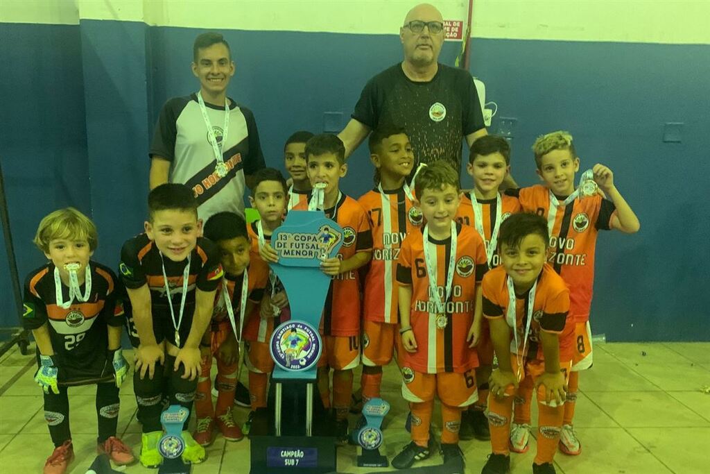 Novo Horizonte é campeão geral da 13ª Copa Santiago de Futsal Menor