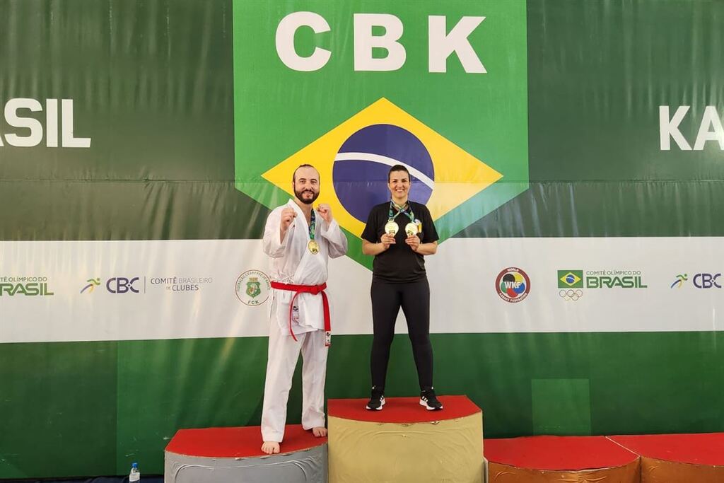 Santa-marienses ganham medalhas no Campeonato Brasileiro de Karate