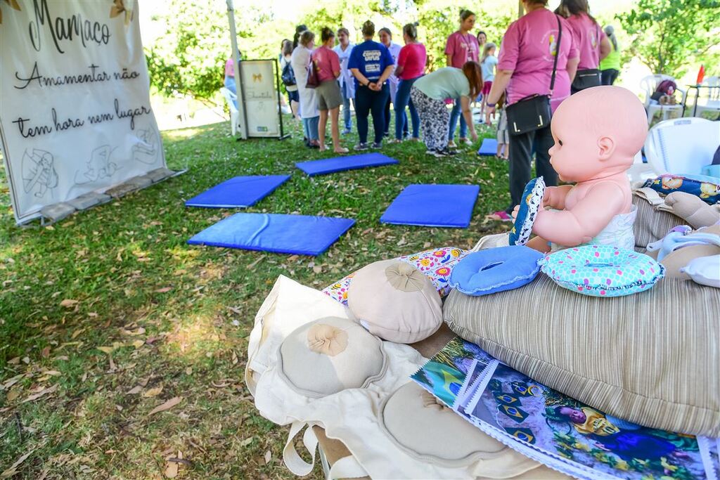 Evento reúne mães e bebês para incentivar a amamentação em Santa Maria