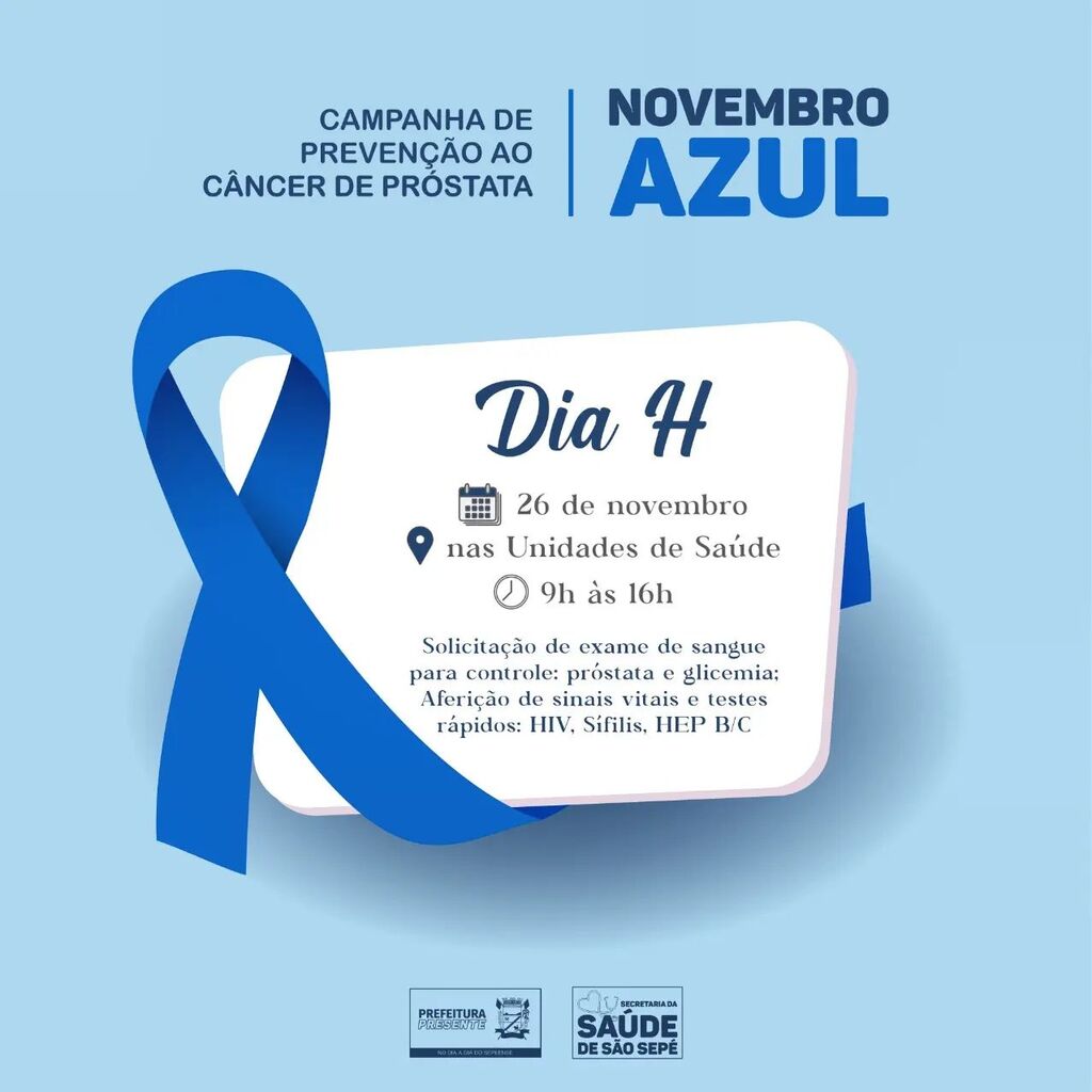 Unidades de saúde de São Sepé terão agenda especial ao Novembro Azul