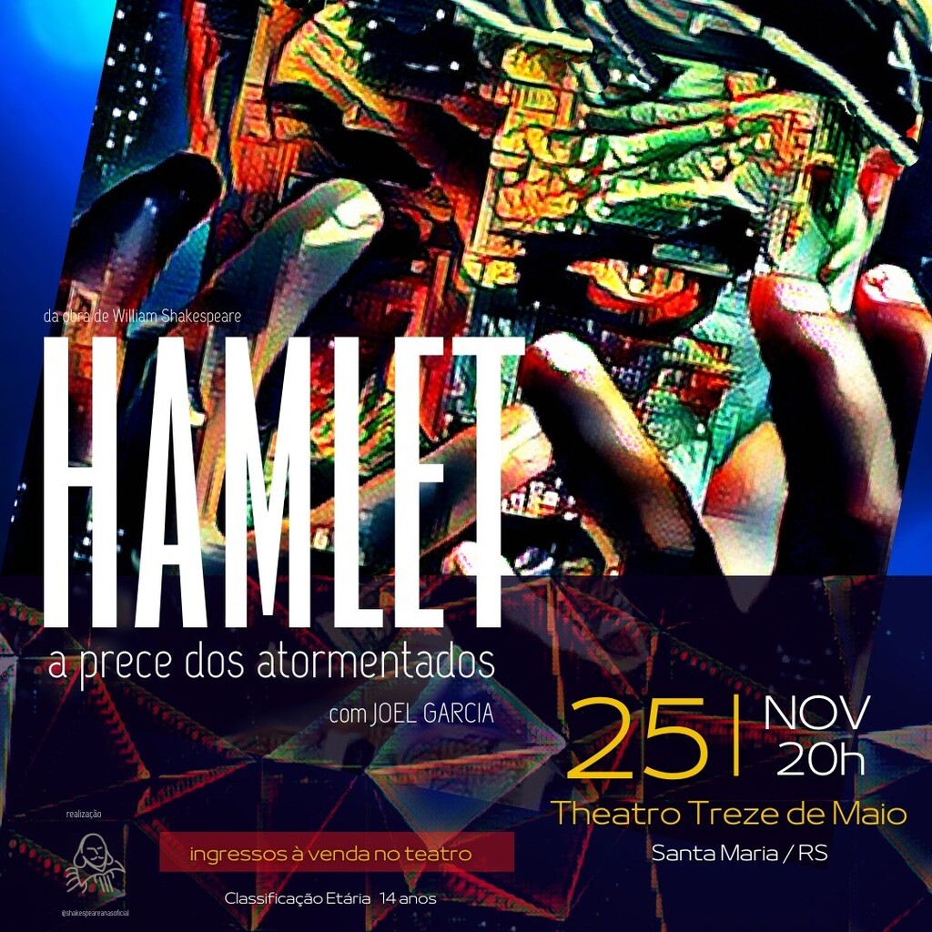 Theatro Treze de Maio recebe adaptação do clássico Hamlet