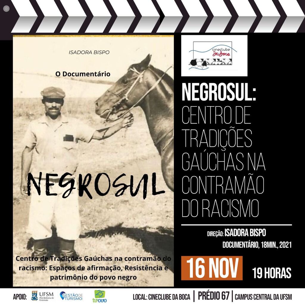 Cineclube da Boca exibe documentário “Negrosul”, de Isadora Bispo, na quarta-feira