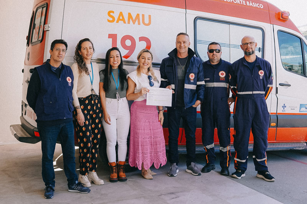 Foto: Divulgação PMG - Unidade SAMU de Garopaba recebe certificação de qualificação do Estado