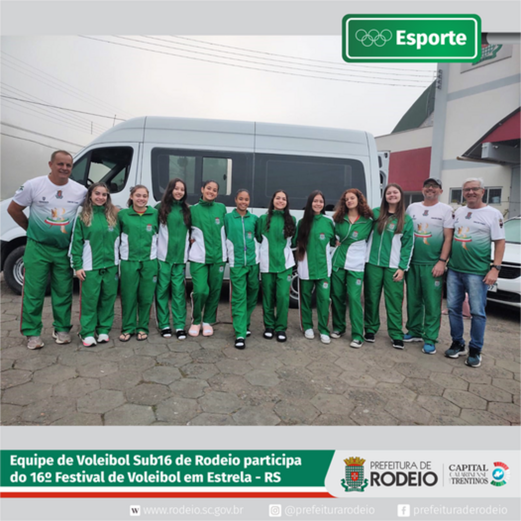 Equipe de vôlei Rodeio faz sua estreia no 16° Festival Internacional Cidade de Estrela, no Rio Grande do Sul!