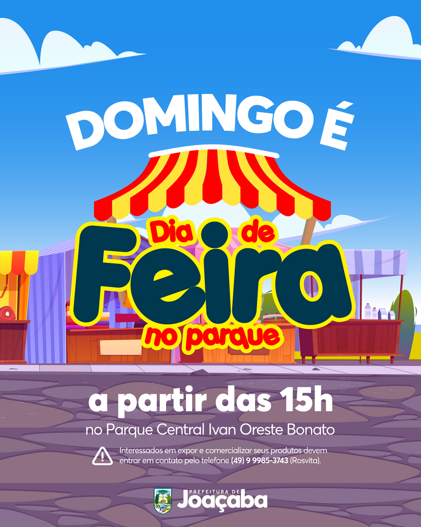 Feira de Artesanato “É Dia de Feira” acontece no próximo domingo (11)