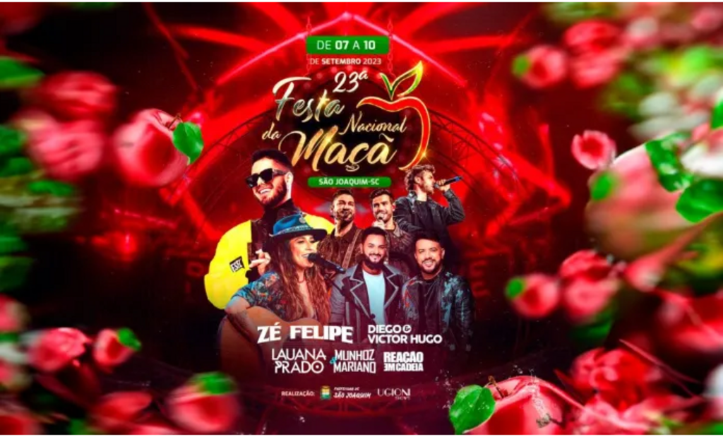 Anunciados os shows nacionais da Festa da Maçã de 2023