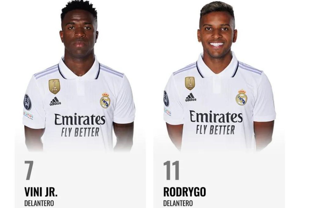  - Vinicius Junior é o novo camisa 7 do Real Madrid, e Rodrygo assume a 11 — Foto: Reprodução / Site oficial