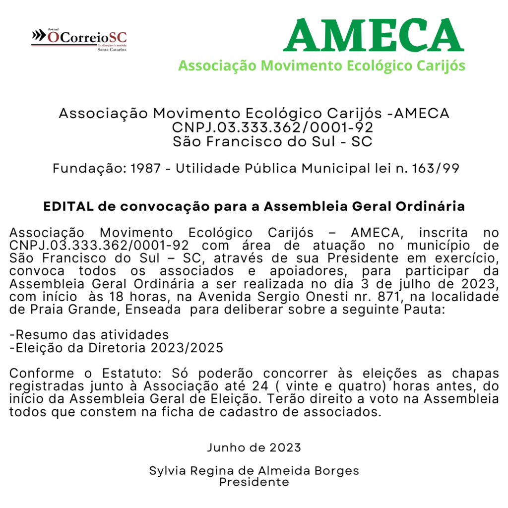 Associação Movimento Ecológico Carijós -AMECA