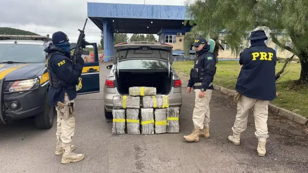 Quase 100kg de maconha são flagrados dentro de tijolos em rodovia de Santa Catarina