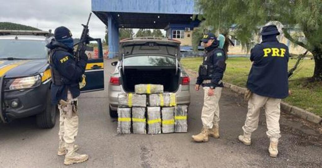 Tijolos com quase 100 kg de maconha são flagrados em rodovia de SC