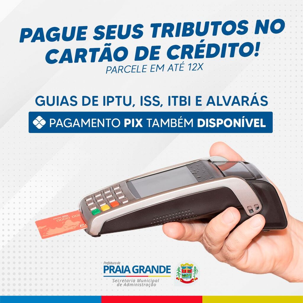 PRAIA GRANDE CONTA COM PAGAMENTOS DE TRIBUTOS NO CARTÃO DE CRÉDITO