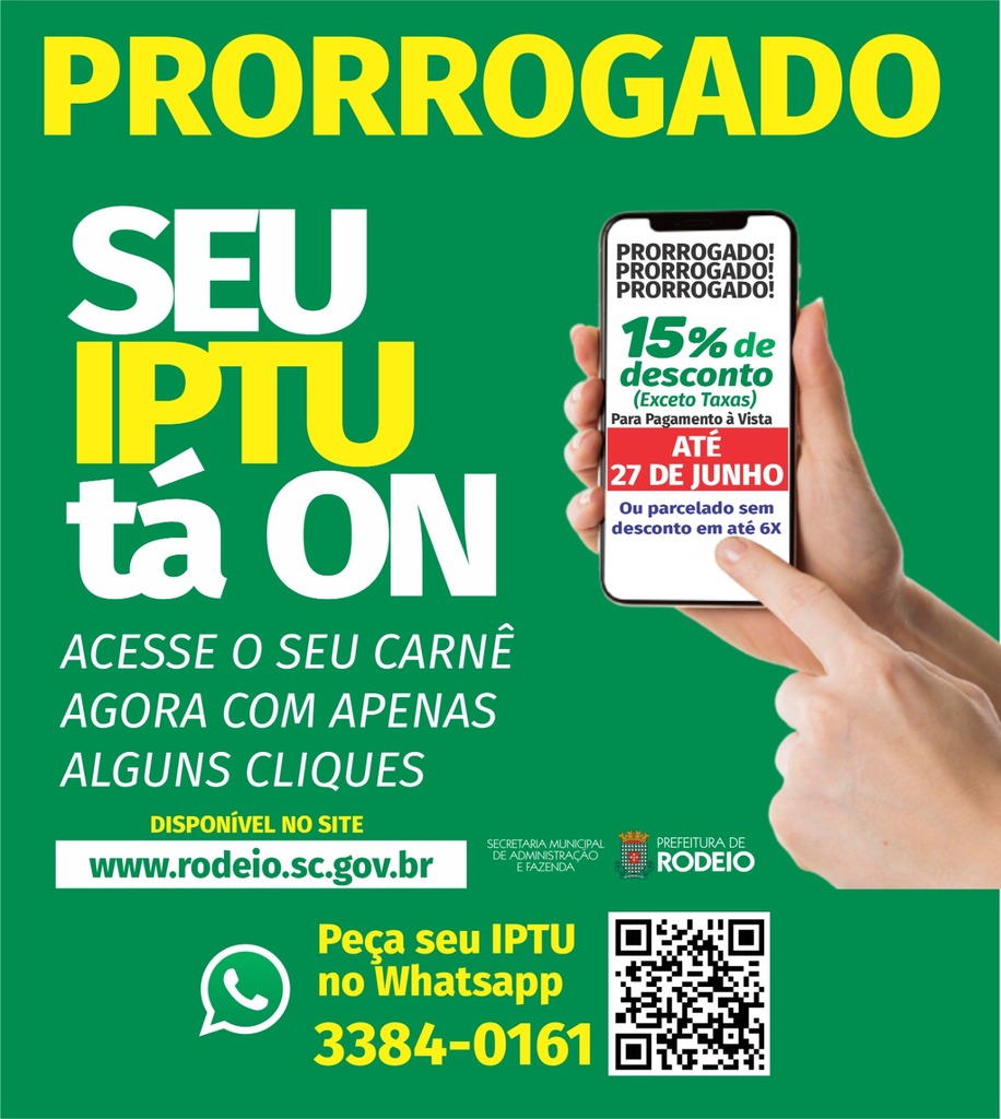 Prazos Prorrogados para Pagamento do IPTU e Taxa de Coleta de Resíduos Sólidos