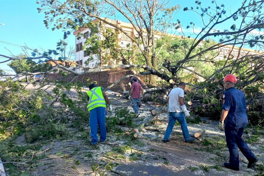 Ventos ultrapassam 80km/h e provocam danos em Santa Maria