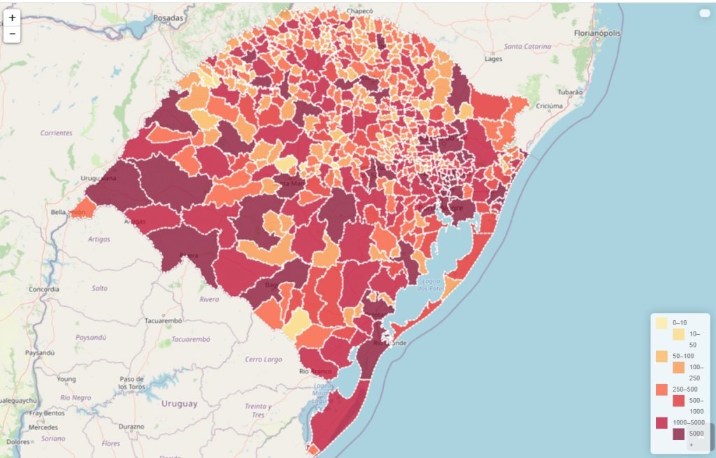 RS registra mais 39 óbitos de Covid-19 nesta segunda-feira