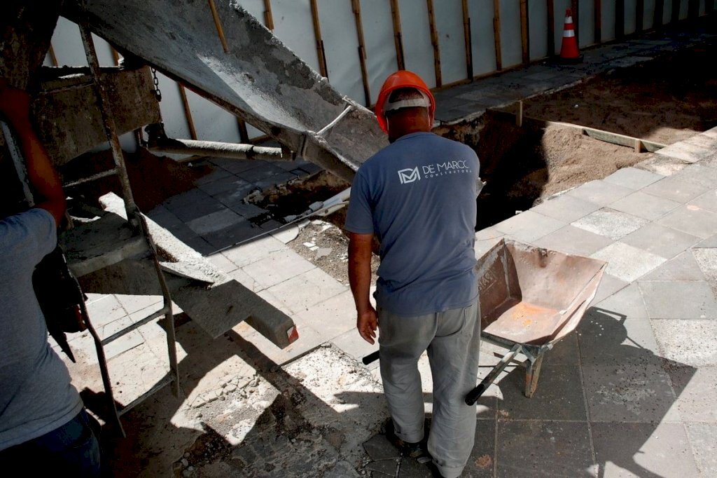 Obra do Calçadão é retomada