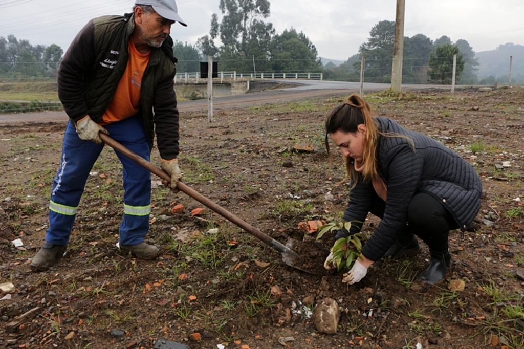 Área de recuperação ambiental da avenida Ponte Grande recebe 200 mudas de árvores nativas