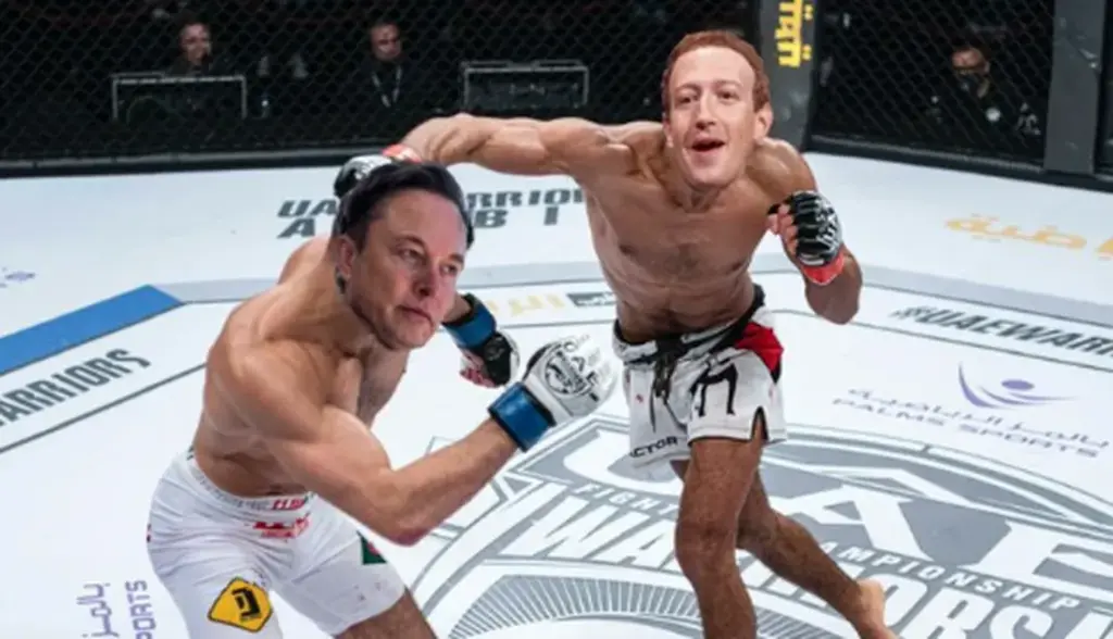 Luta de UFC: Elon Musk e Mark Zuckerberg se desafiam