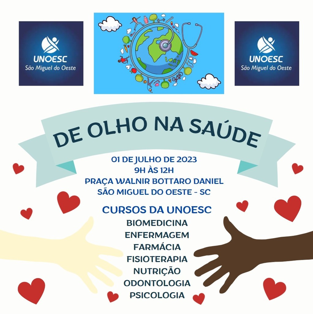 “De olho na Saúde” Unoesc será realizado no dia 1º de julho