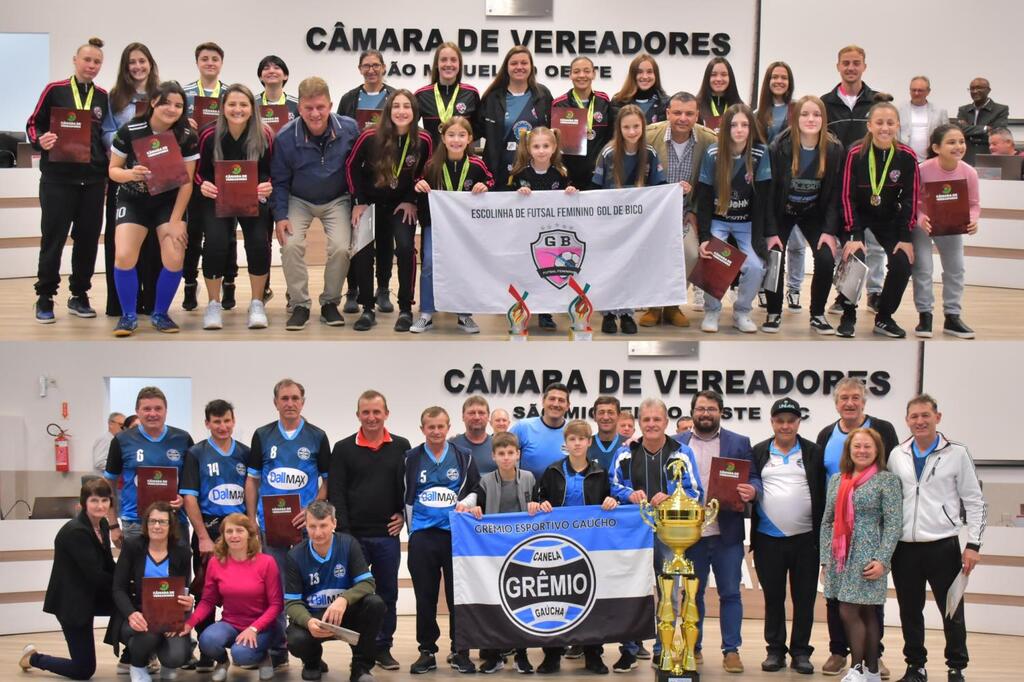 Câmara presta homenagem à Escolinha Gol de Bico e ao Grêmio Esportivo Gaúcho