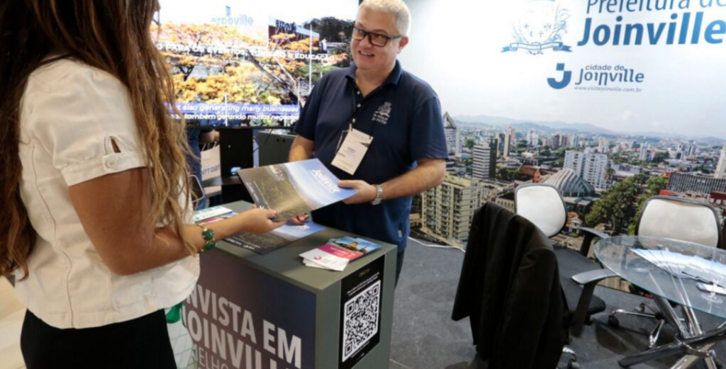 Público conheceu ambiente favorável de Joinville para empreendedorismo durante a Expogestão