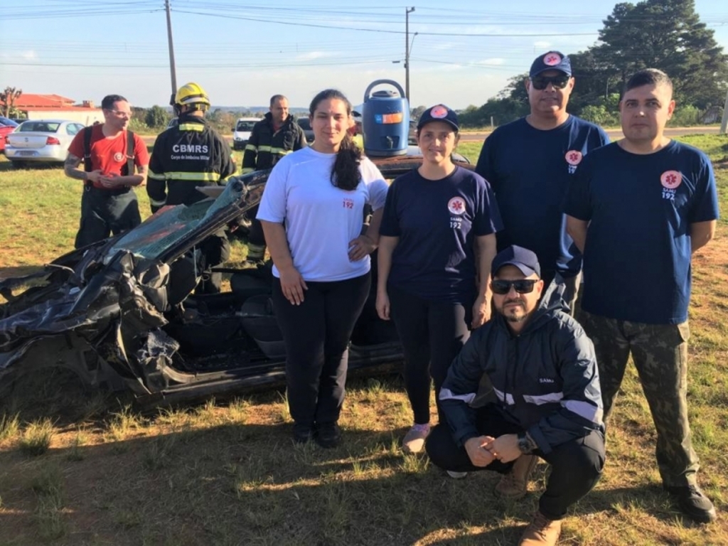 Samu participa de treinamento promovido pelos Bombeiros