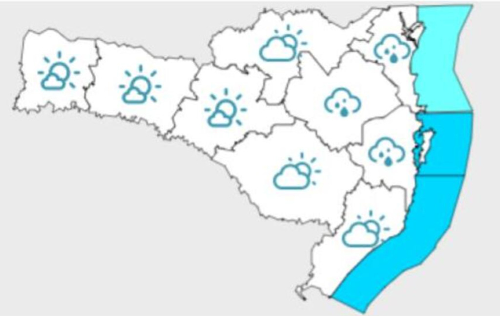 Divulgada a previsão do tempo para esta semana em Santa Catarina