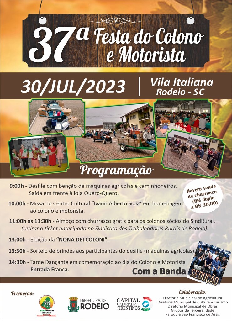 37ª Festa do Colono e do Motorista em Rodeio