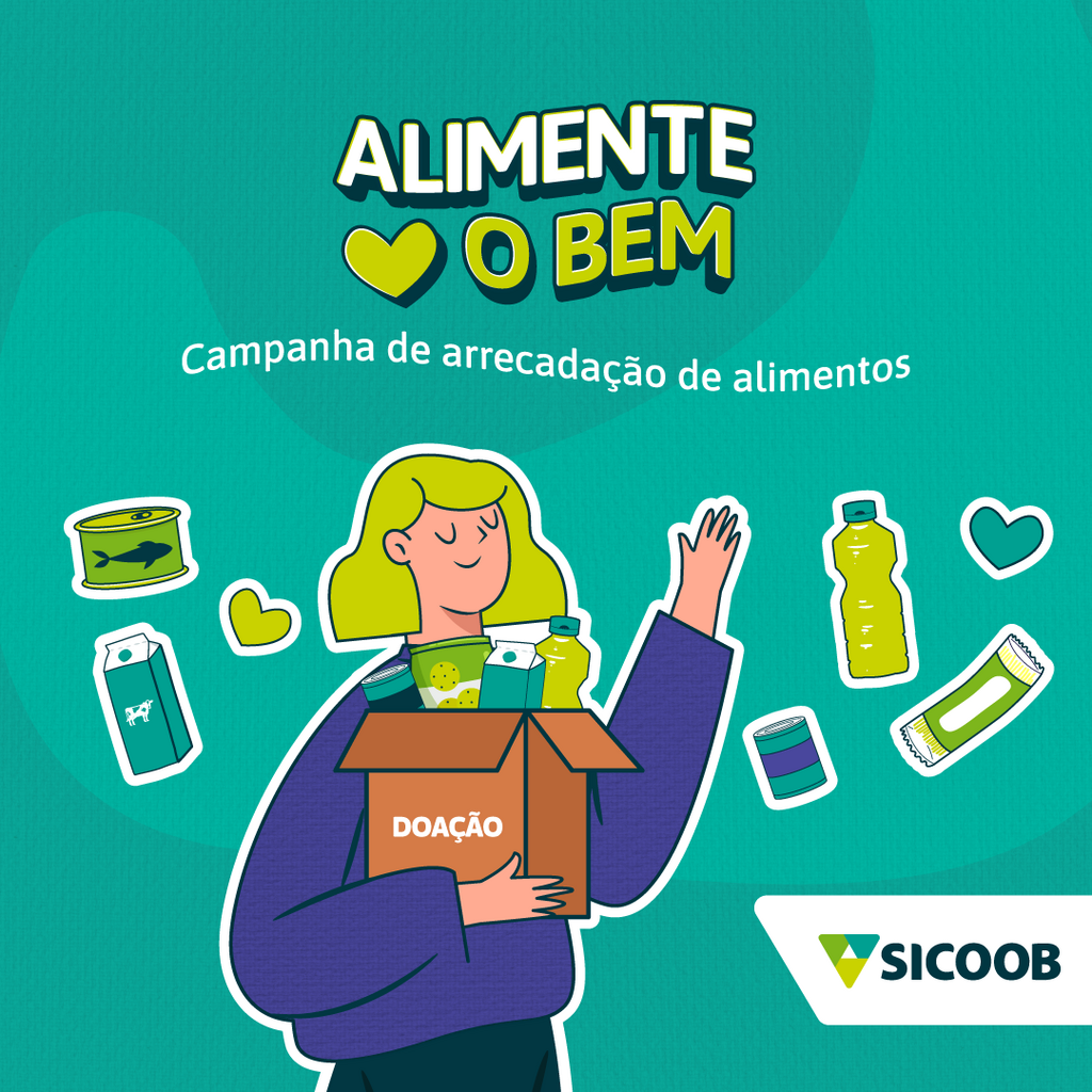 Sicoob destinará alimentos de campanha para a Casa Atleta