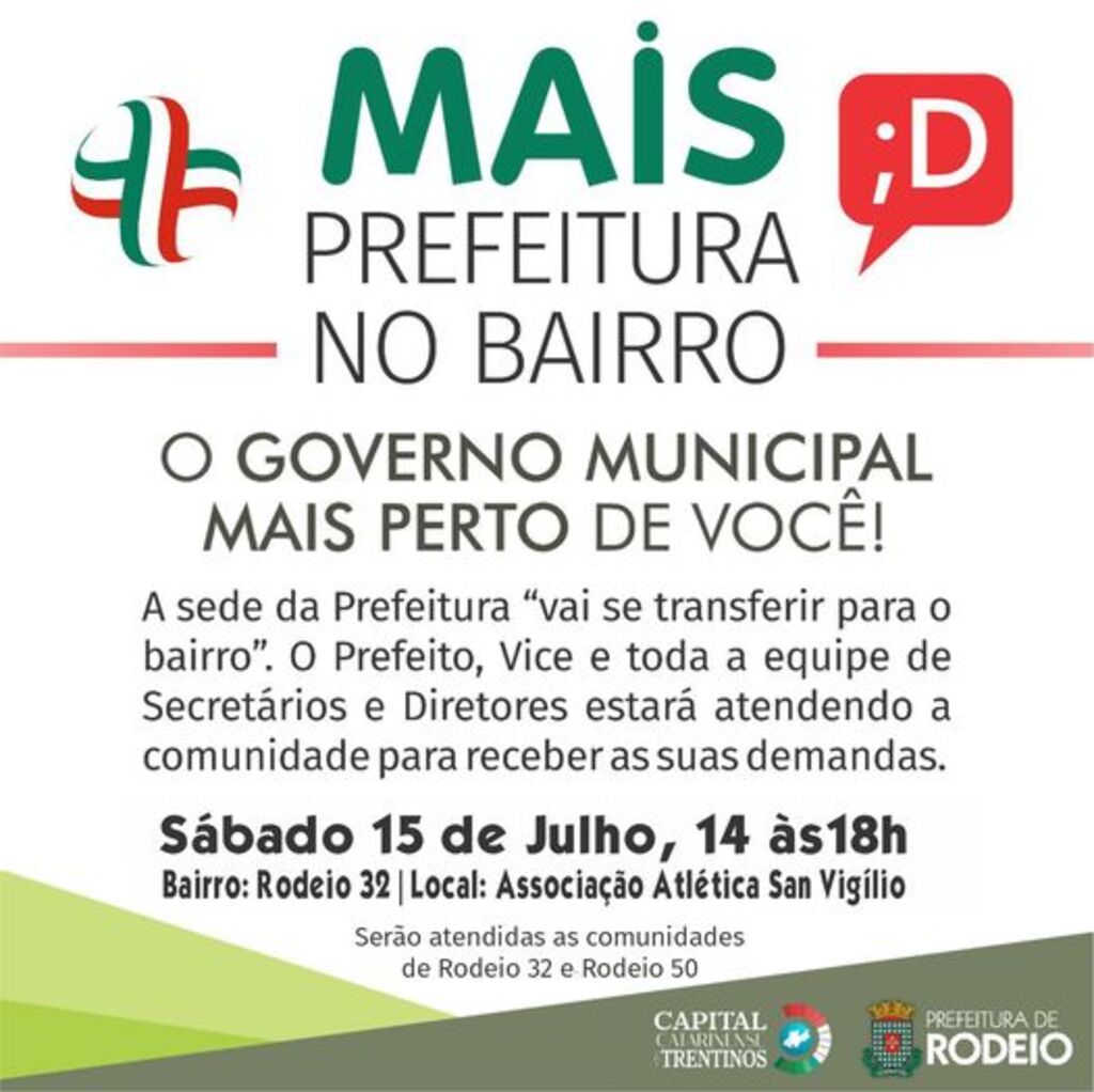 ➕MAIS PREFEITURA NO BAIRRO - RODEIO 32 E RODEIO 50