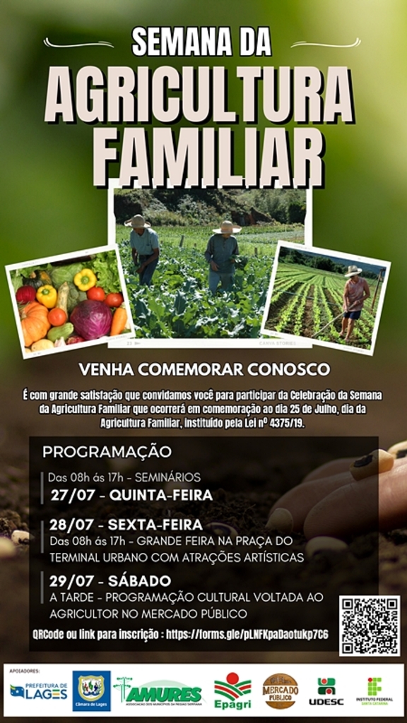 I Semana da Agricultura Familiar terá palestras, feira e programação cultural