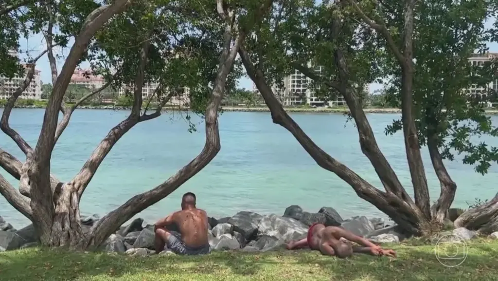 Foto: Reprodução/TV Globo - EUA, Europa, Ásia, Norte da África e Mediterrâneo tem sofrido com temperaturas acima de 40°C