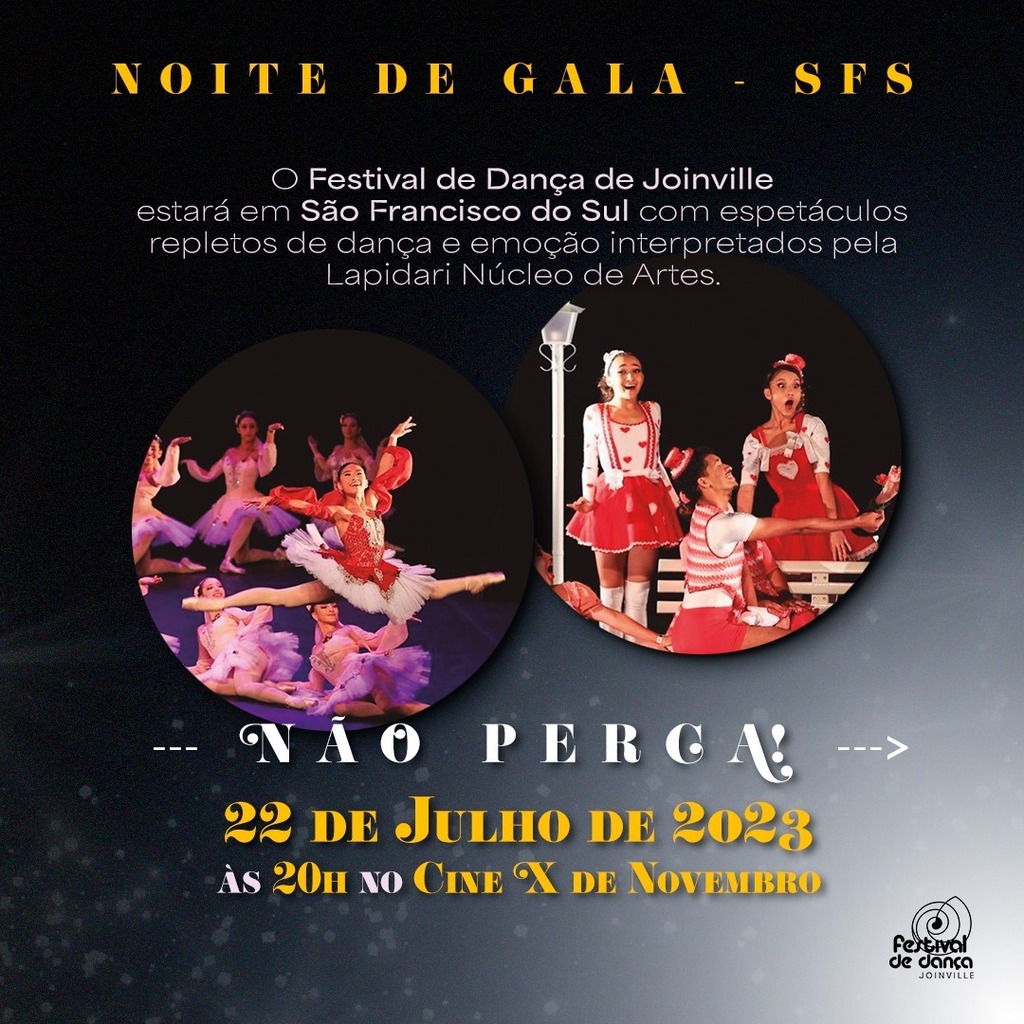 Festival de Dança do mundo em São Francisco do Sul nos dias 20 à 23 de julho