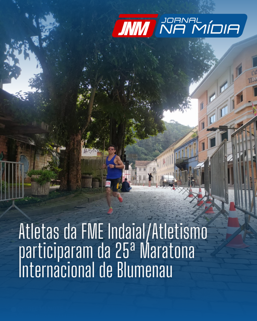 Atletas da FME Indaial/Atletismo participaram da 25ª Maratona Internacional de Blumenau