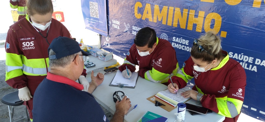 SERVIÇO DE SAÚDE GRATUITO NA CCR VIACOSTEIRA PARA COMEMORAR O DIA DO MOTORISTA