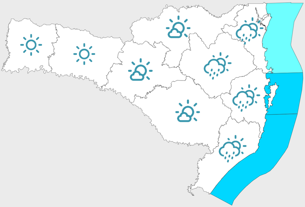 Defesa Civil informa que não há risco de ocorrências meteorológicas nos primeiros dias dessa semana