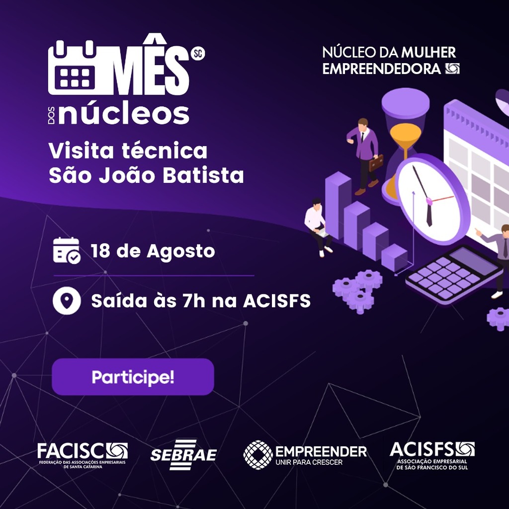 Núcleo das Mulheres Empreendedoras da Acisfs realiza visita técnica à São João Batista e convida empreendedoras do município