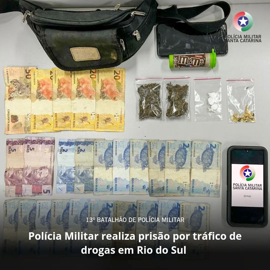 Prisão por tráfico em Rio do Sul