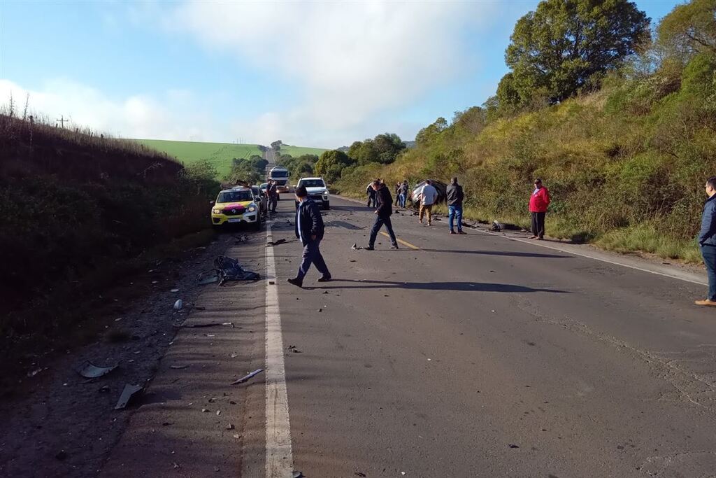 Foto: José Gabriel Aires Cavalheiro/Divulgação - Acidente ocorreu  na manhã desta quinta-feira e causou a morte de Maria Renata Schneider de Araujo, 68 anos. Ela estava sozinha no carro